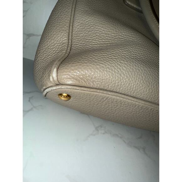 Prada Vitello Daino Double-Handle Tote in Talco - Picture 12 of 12